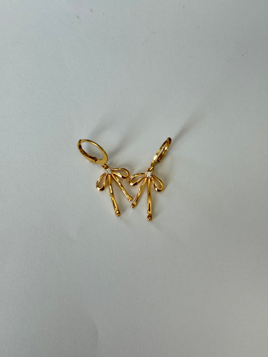 Gold Bow Earrings