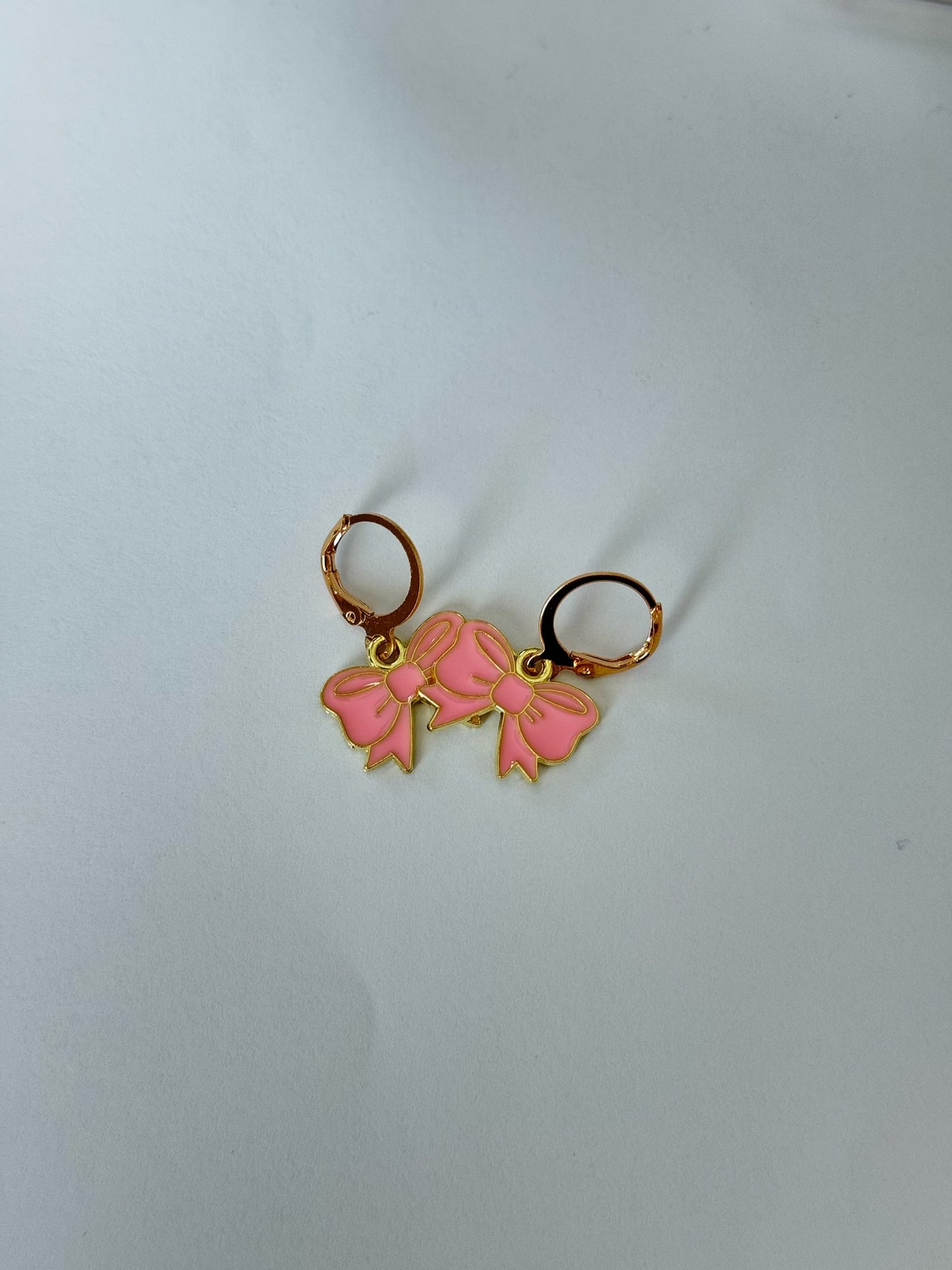 Chunky Pink Bow Earrings